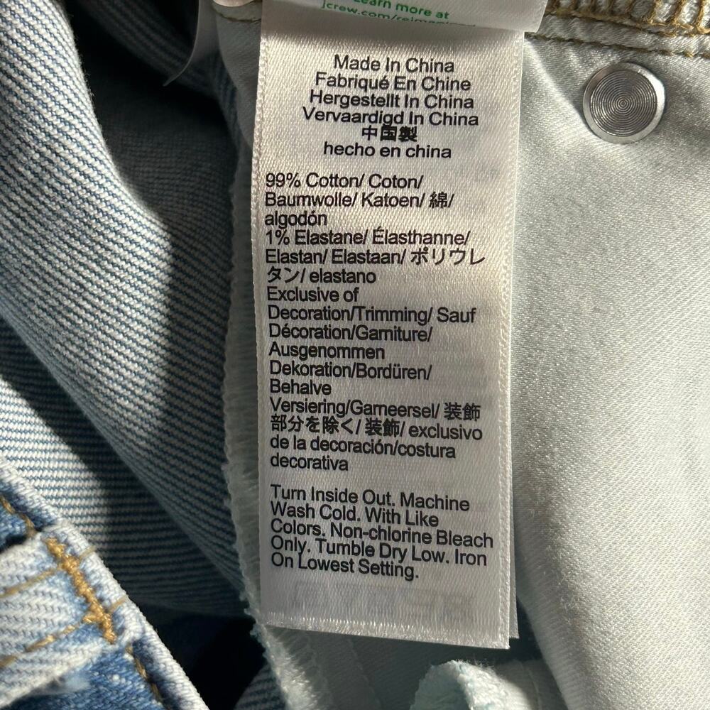 J. Crew Women's '96 Curvy Slim Wide Leg Denim Jeans Light Wash 35 New - Picture 10 of 10